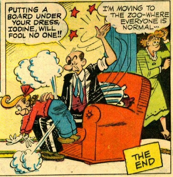 most-spanked little girl in the Sunday comics of the 1950's. 