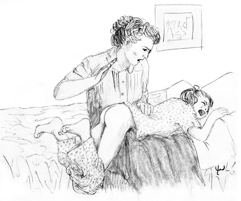 Spanking Art of Lee Warner #2 (Handprints Drawings Gallery #104) .