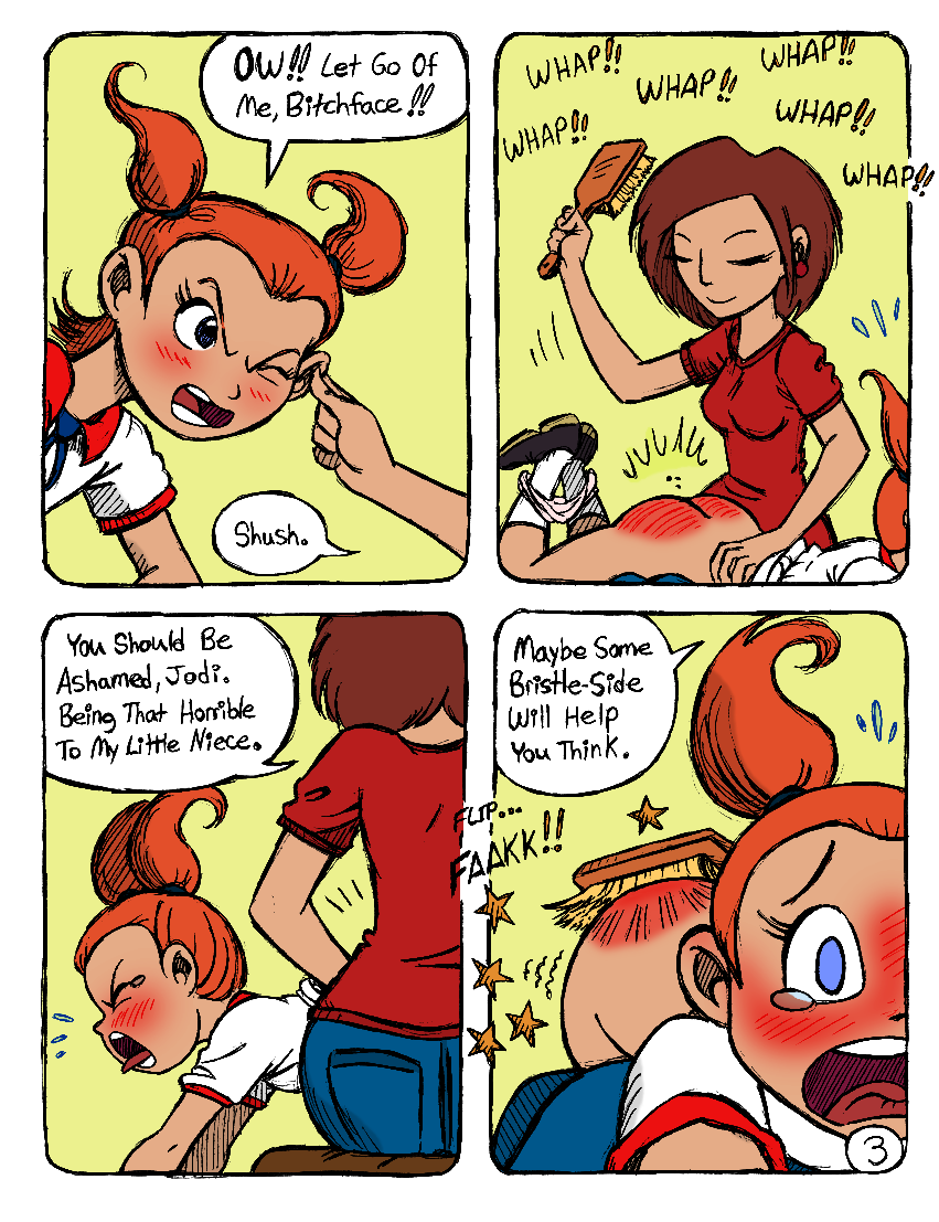 851px x 1107px - Over The Knee Hair Brush Spankings Cartoons | BDSM Fetish