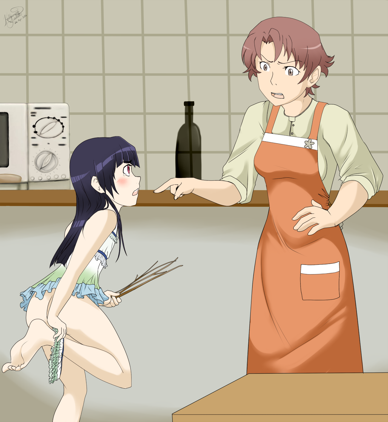 Anime spanking art